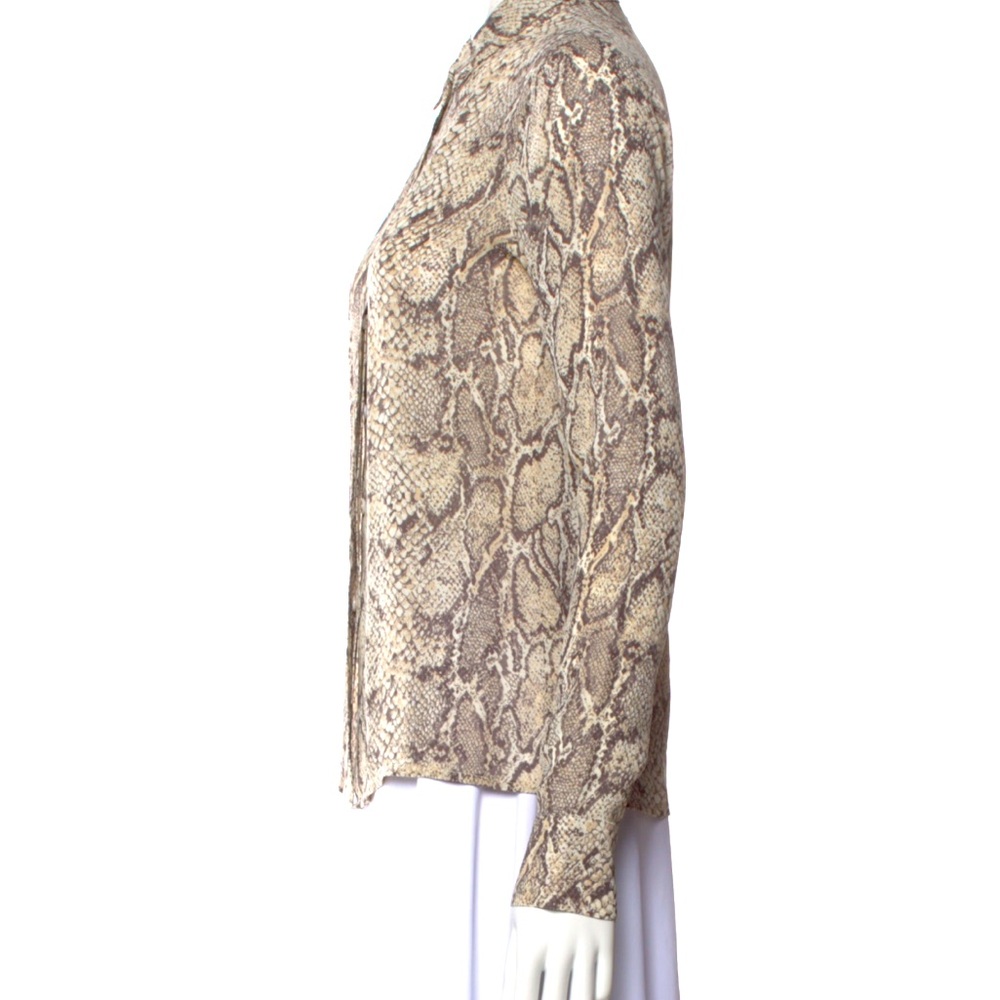 Reformation Snakeskin Print Button Up - Xs - image 2